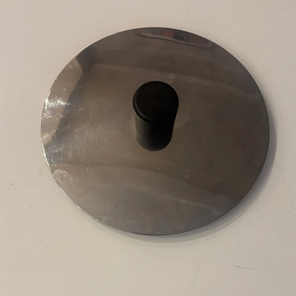 Alessi  6 in Stainless Steel Lid with Black Knob